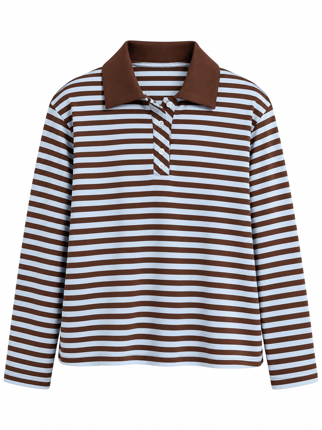Çizgili Polo yaka sweat 